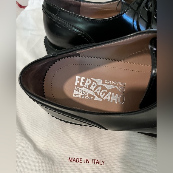 Salvatore Ferragamo Black Derby Shoes - Picture 4 of 5